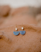 Pendientes Abanico Azul