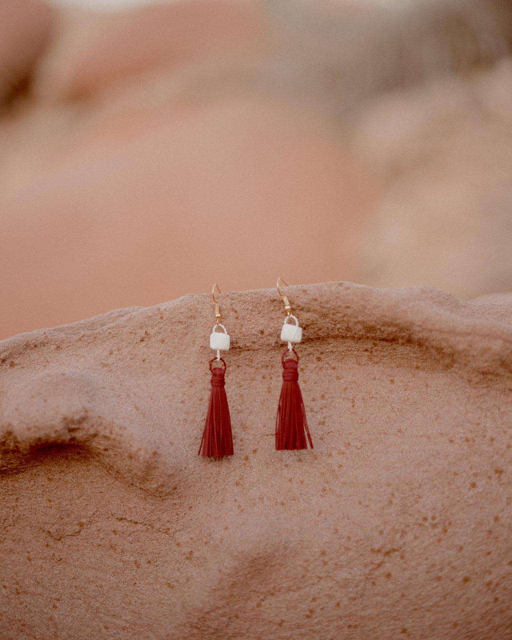 Pendientes Largos Rojo