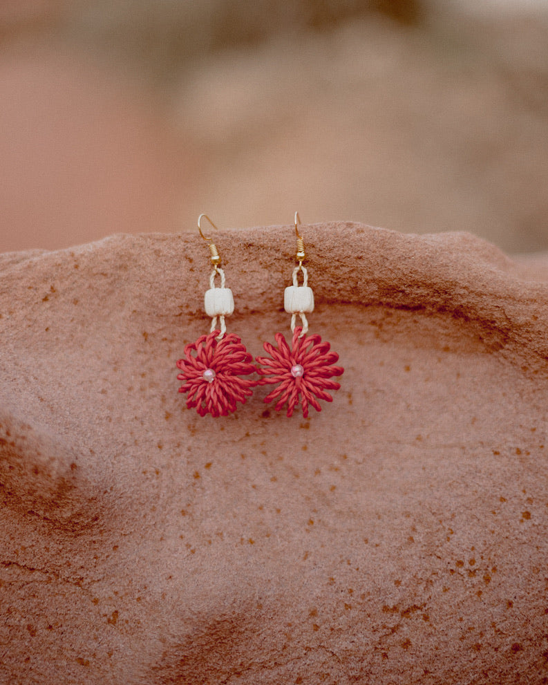 Pendientes Pétalo Rojo