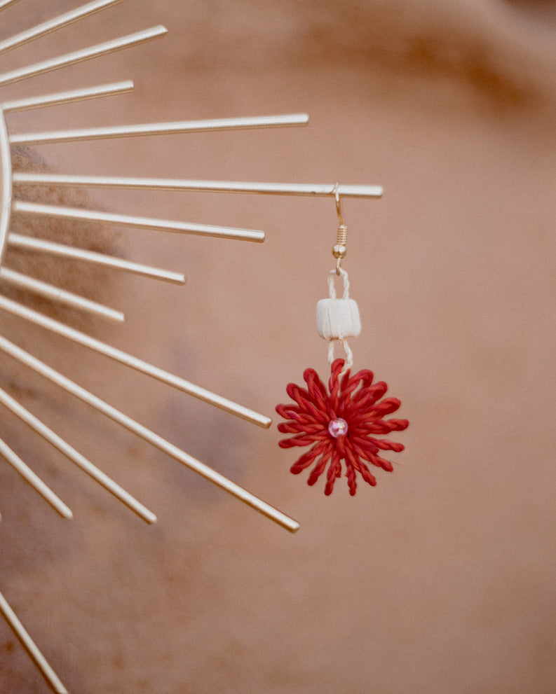 Pendientes Pétalo Rojo