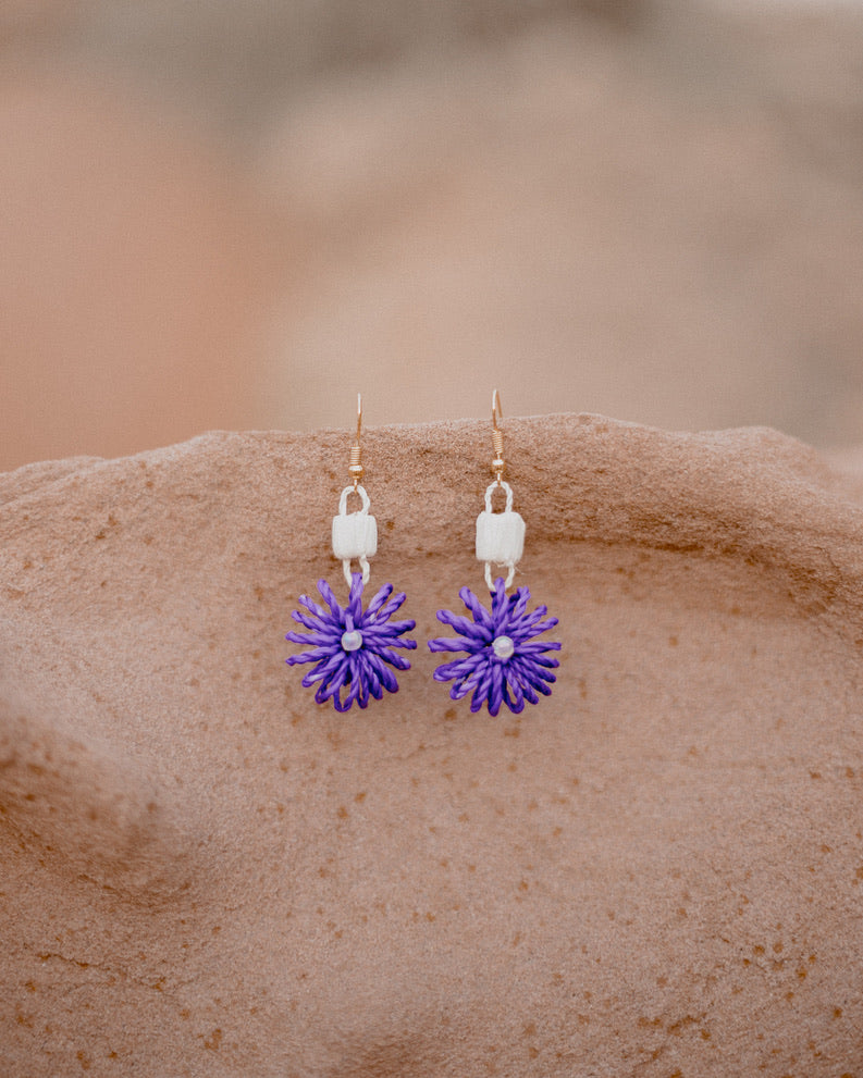 Pendientes Pétalo Lila