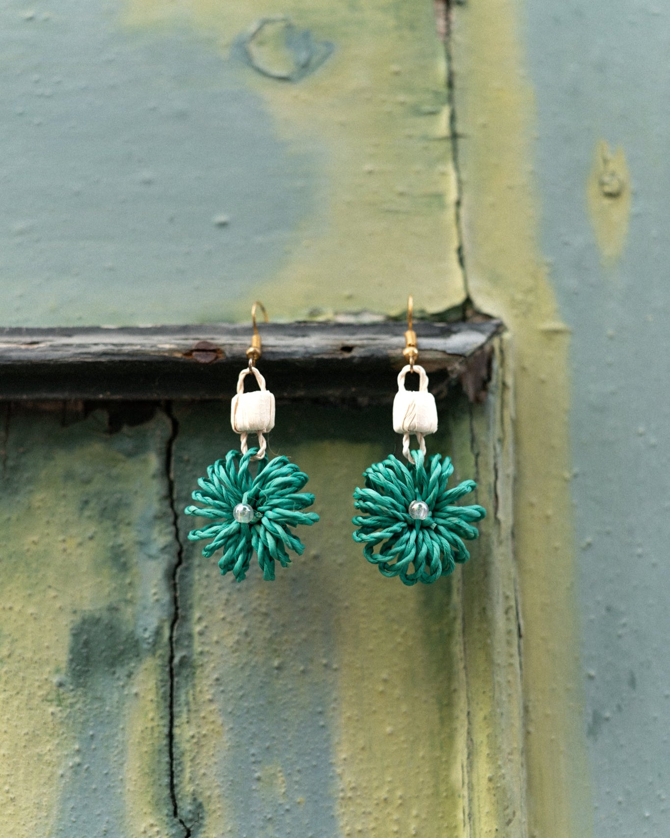 Pendientes Pétalo Verde