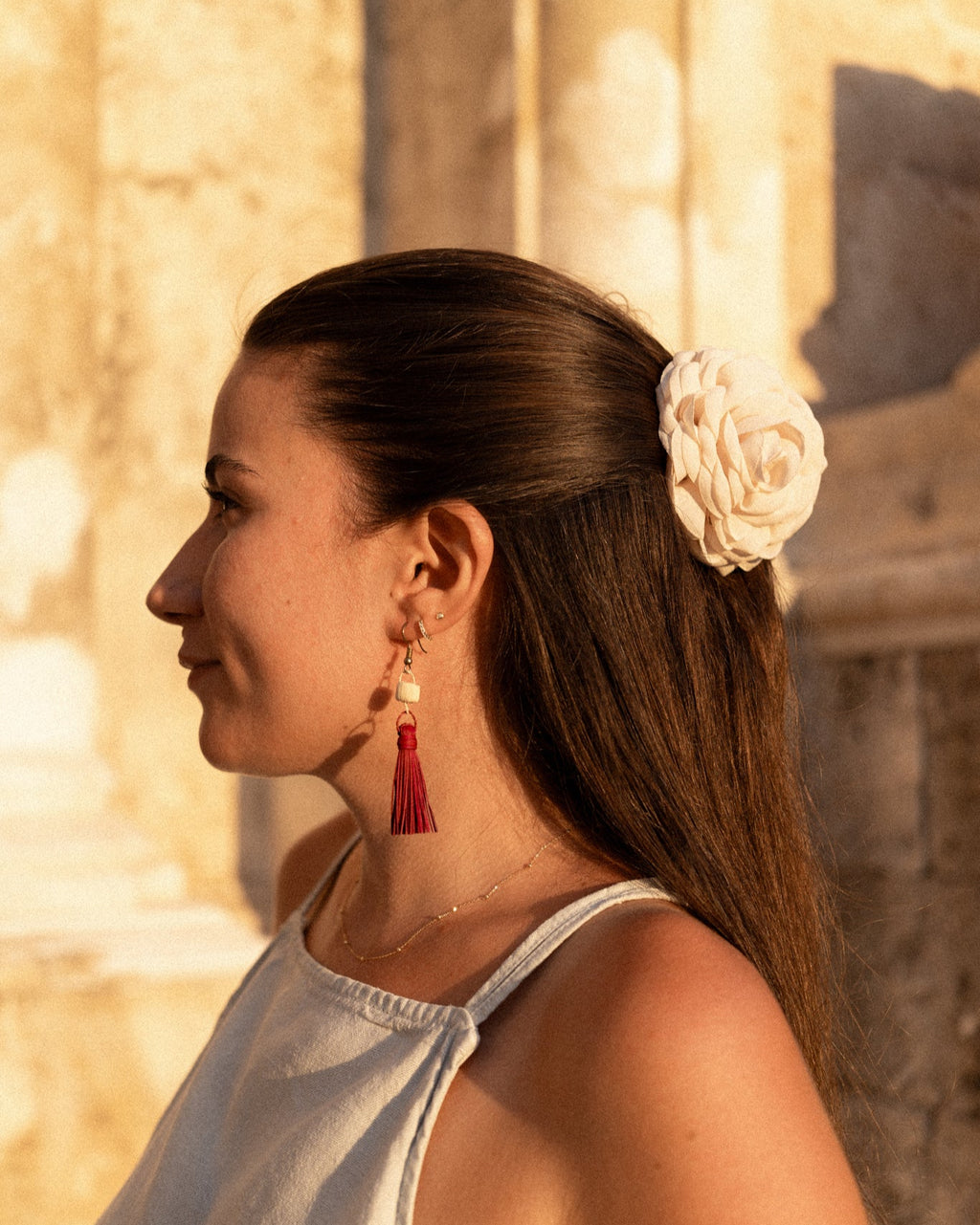 Pendientes Largos Rojo