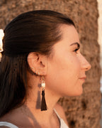 Pendientes Largos Negro